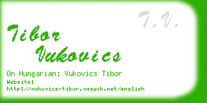 tibor vukovics business card